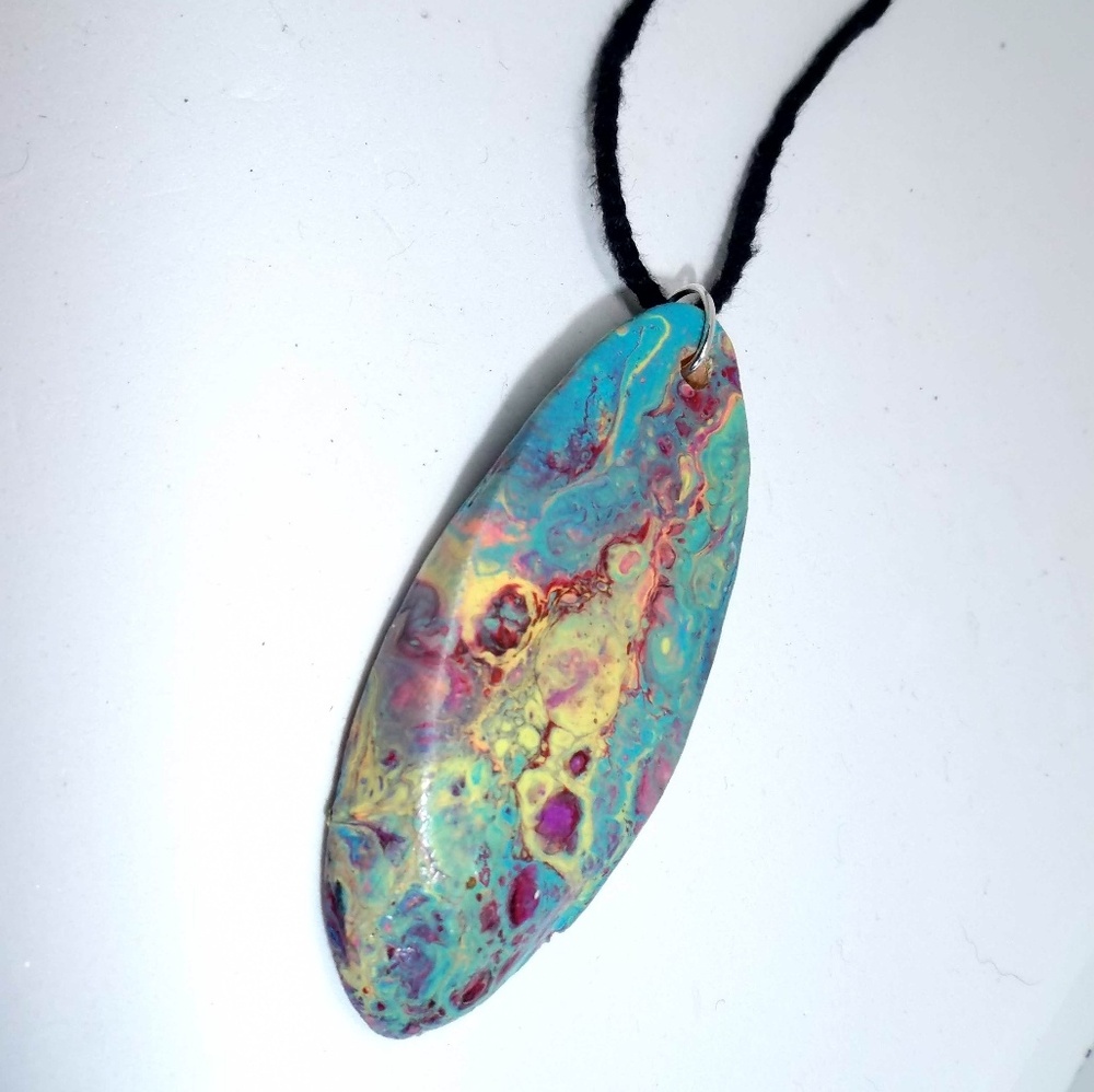 Rainbow Galaxy Driftwood Necklace